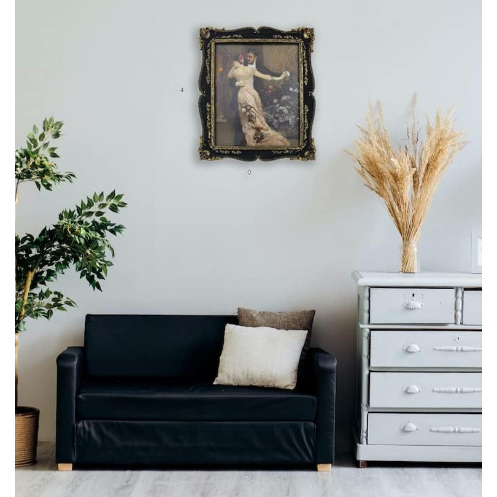 8×10 Picture Frame, Vintage Antique Picture Frames with Glass Front Ornate Black Photo Frames with Mat Home Decor Bedroom Display Stand (8×10 inch, Black)