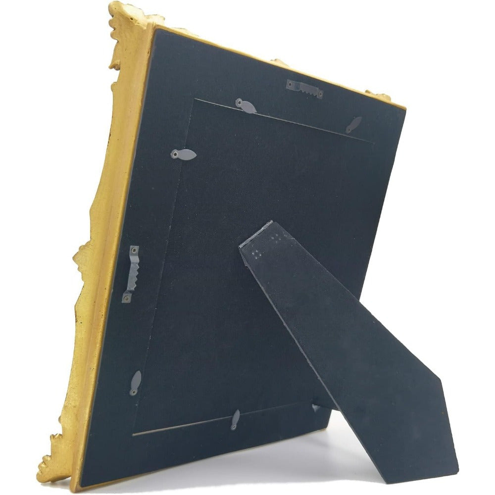 8×10 Vintage Picture Frame, Ornate Bronze Photo Frames with Mat Antique Golden Picture Frames with Glass Front for Tabletop Wall Hanging (8×10 inch, Bronze Gold)