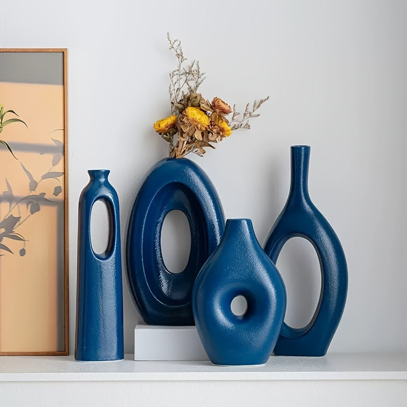 12pcs White Ceramic Vases, Bohemian Style Vases, Suitable for Banquets, Parties, Festivals, Weddings, Homes, Restaurants, Table Decorations, Aesthetic Rooms, Four Seasons Decorations, Christmas And Other Holiday Gifts