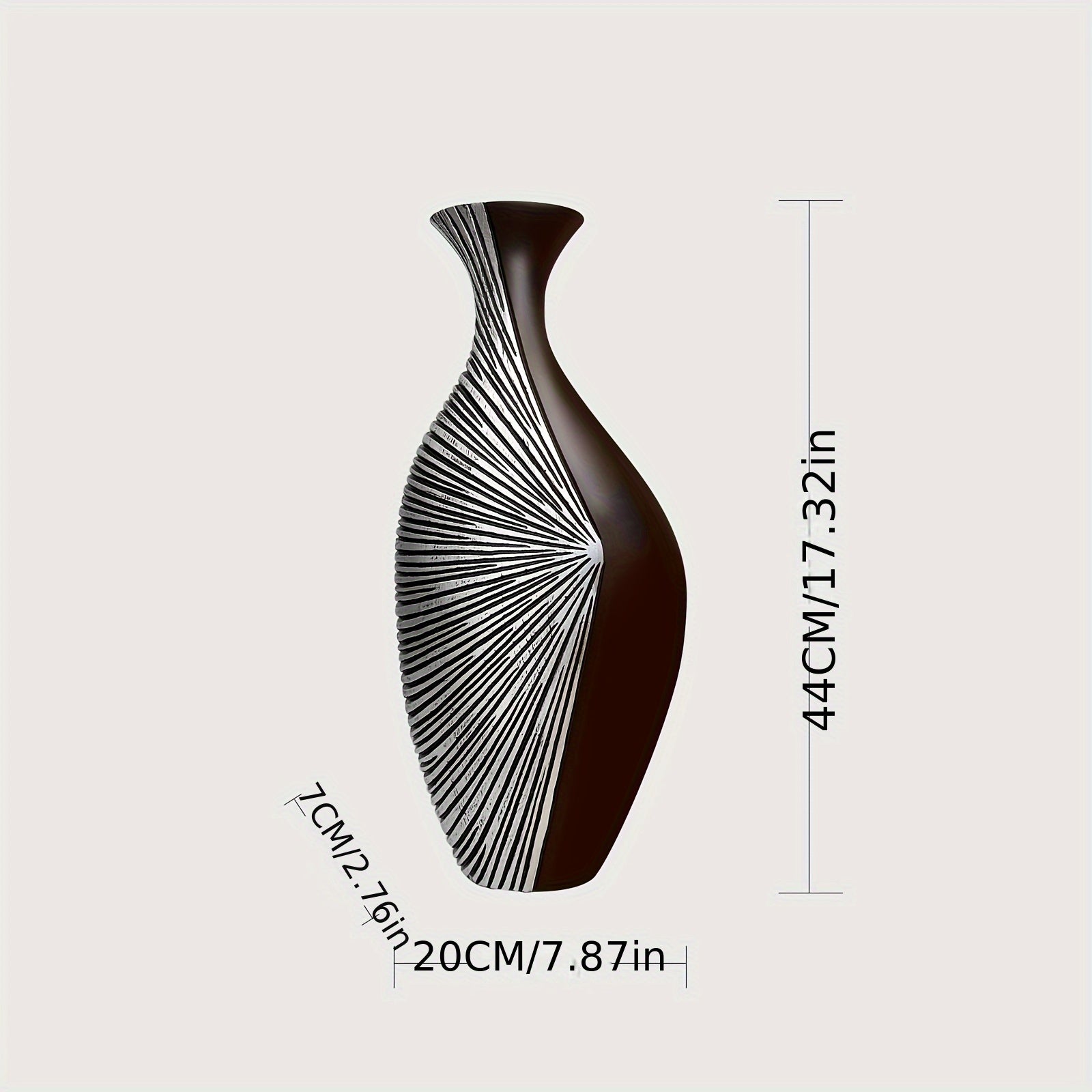 Resin Handmade Vase, Rustic Antique Style, 22.4\