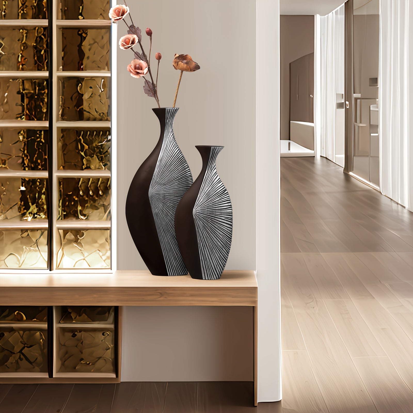 Resin Handmade Vase, Rustic Antique Style, 22.4\